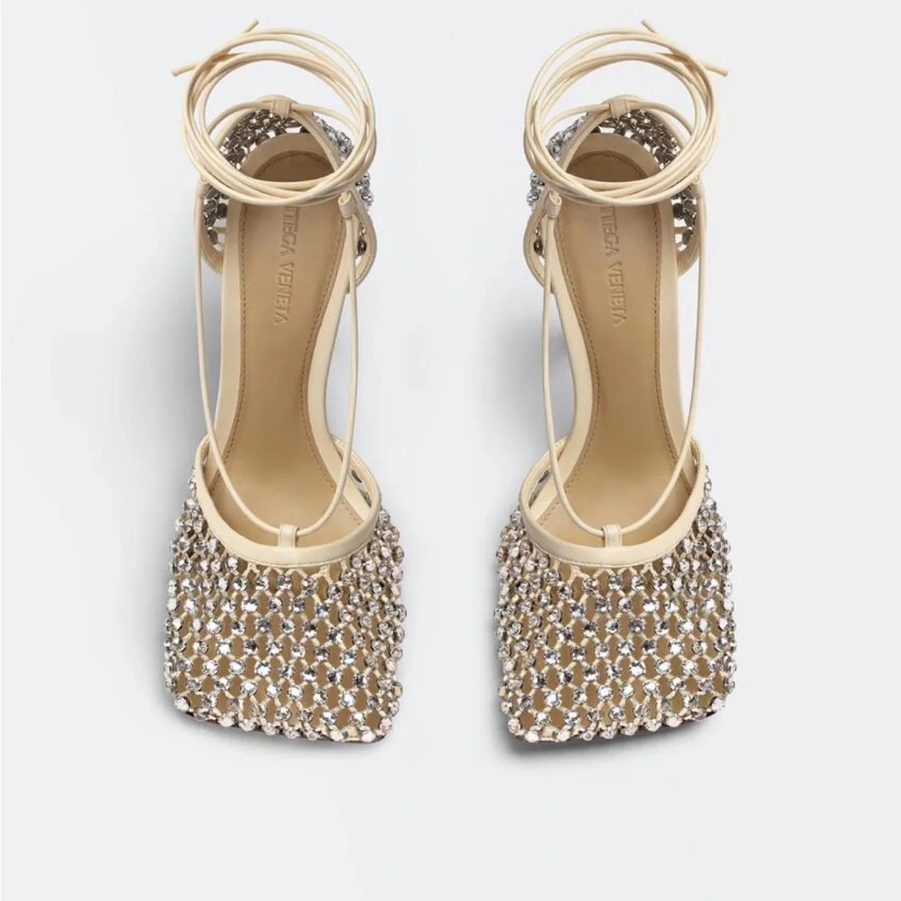 EGO Silver Rhinestone Heels - Picture 6 of 6